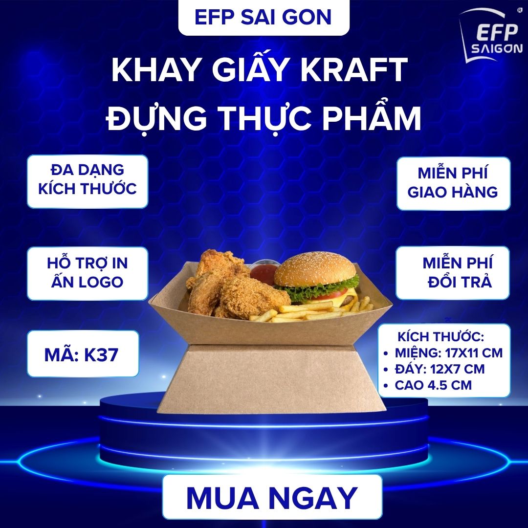 KHAY GIẤY ĐỰNG GÀ RÁN & ĐỒ ĂN NHANH